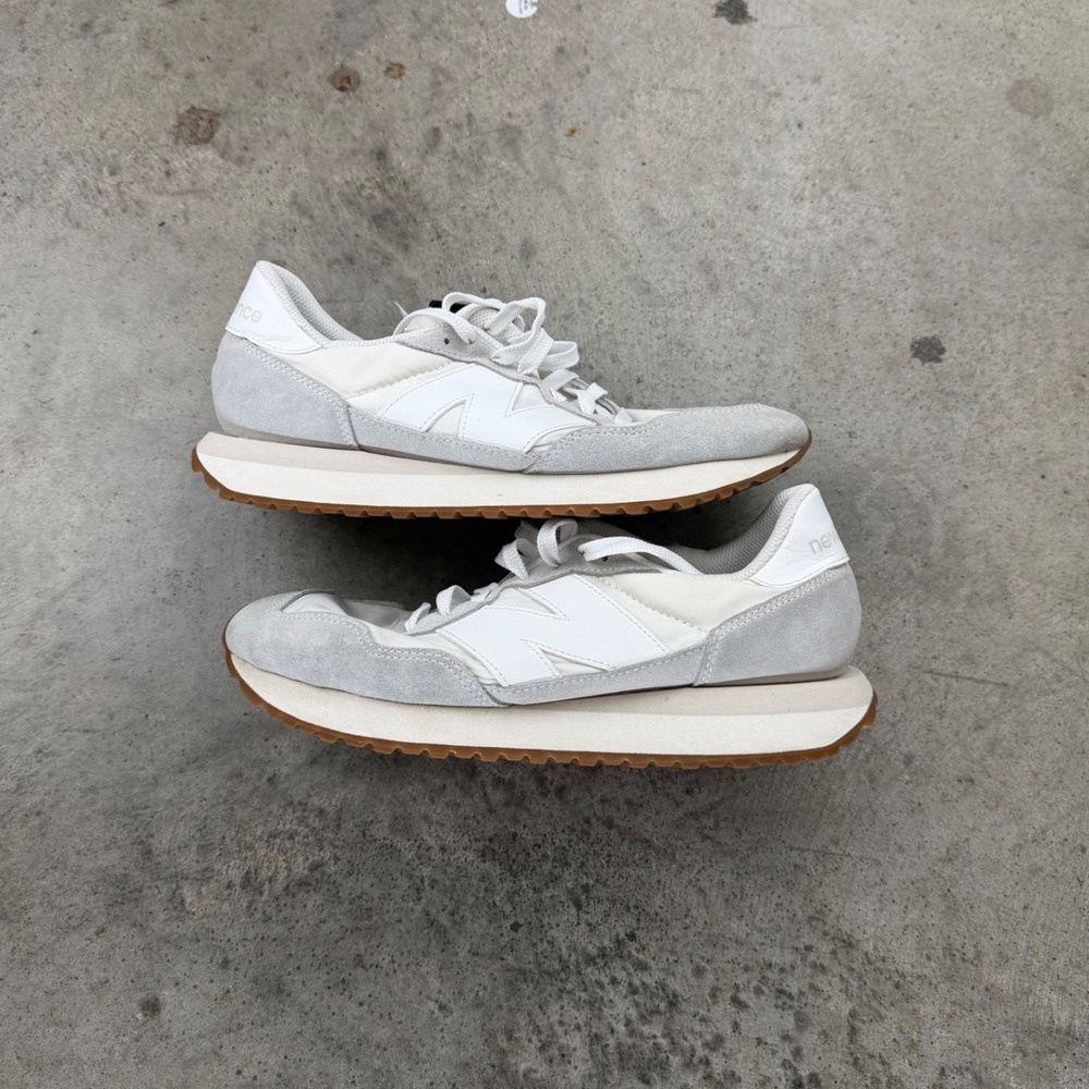 New Balance 237 White Sea Salt Suede Sneakers WS237NN Womens 9.5 Mens 8